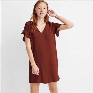 NWT Madewell Ruffle Sleeve Easy Dress